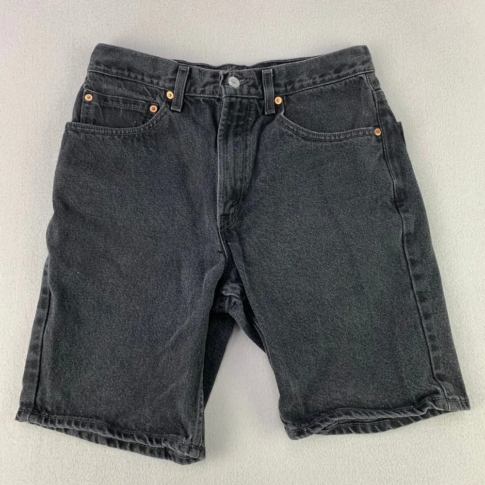 Vintage Levi's 505 Denim Shorts Mens 32 Black 90s Made in USA Denim Retro Skater